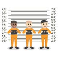 prisoner suspect identification room design on white background vector