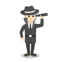 Spy Observation design character on white background vector