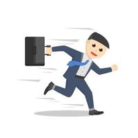 businessman run faster design people vector