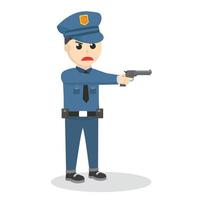 Police With Gun design on white background vector