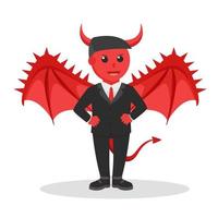 evil businessman with wings design character on white background vector