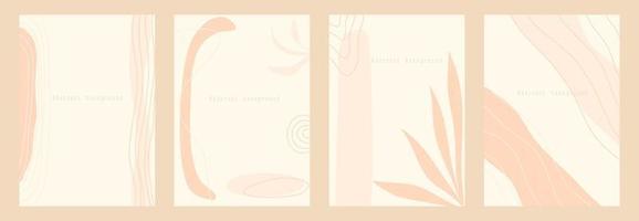 Abstract background with shapes and line art. Copy space for text. Vector illustration