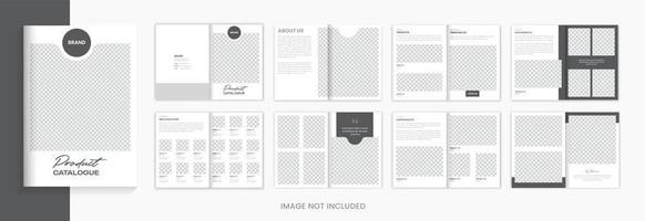 Modern product catalog brochure design template with creative shapes vector