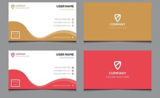 Abstract clean minimal simple company official creative corporate professional modern name horizontal visiting business card template design colorful variation.