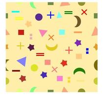 mathematics symbol with stars and moon abstract seamless pattern for fabric or wallpaper vector