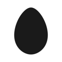 Egg food vector illustration isolated white background breakfast black solid. Eggshell icon ingredient symbol chicken