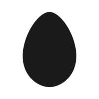 Egg food vector illustration isolated white background breakfast black solid. Eggshell icon ingredient symbol chicken