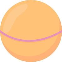 Orange ball semi flat color vector object. Toy for sportive games. Editable element. Full sized item on white. Childhood simple cartoon style illustration for web graphic design and animation