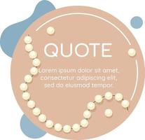 Jewelry quote textbox with flat object. Luxury accessory. Speech bubble with editable cartoon illustration. Creative quotation isolated on white background vector