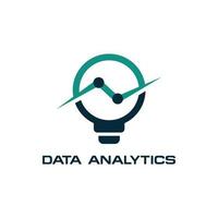 bombilla con tablas, gráficos. idea de negocio, pensamiento moderno, concepto de procesamiento de datos estadísticos vector