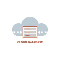 Cloud storage vector icon on white background. Cloud storage modern icon for graphic and web design