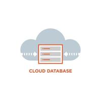 Cloud storage vector icon on white background. Cloud storage modern icon for graphic and web design