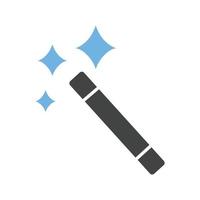 Magic Glyph Blue and Black Icon vector