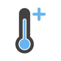 Heat Wave Glyph Blue and Black Icon vector