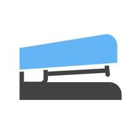 Stapler Glyph Blue and Black Icon vector