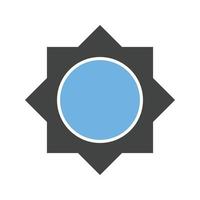 Brightness I Glyph Blue and Black Icon vector