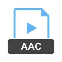 AAC Glyph Blue and Black Icon vector