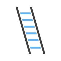 Ladder Glyph Blue and Black Icon vector