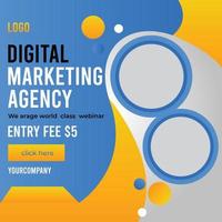 Editable Digital Marketing Agency Social Media Post, Social media vector web banner