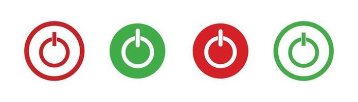 On-off icon icon set. turn off buttons, power off. Vector illustration.