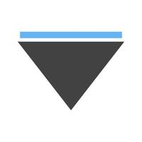 Arrow Down Glyph Blue and Black Icon vector