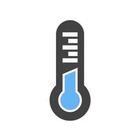 Temperature Glyph Blue and Black Icon vector