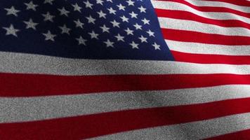 Animation der US-Textilflagge video