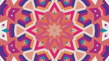 geometrische Retro-Kaleidoskop-Bewegungsschleife abstrakt video