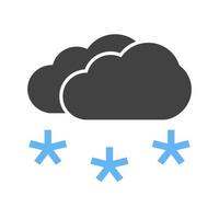 Light Snowing Glyph Blue and Black Icon vector