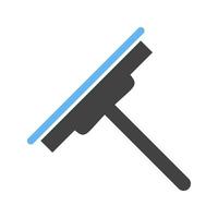 Glass Wiper Glyph Blue and Black Icon vector