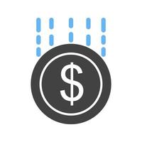 Funding Glyph Blue and Black Icon vector