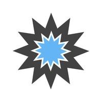 Explosion I Glyph Blue and Black Icon vector