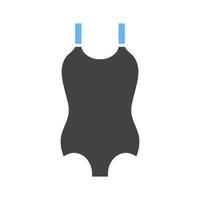 Swimming Vest Glyph Blue and Black Icon vector