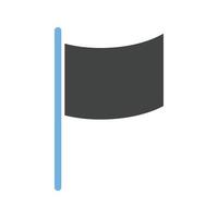 Flags Glyph Blue and Black Icon vector