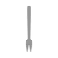 Fork equipment dishware tool vector object icon isolated food. Restaurant silverware top view