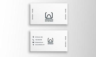 elegante tarjeta de visita minimalista en blanco. diseño en miniatura para la plantilla de agencias comerciales. ilustración del concepto de vector