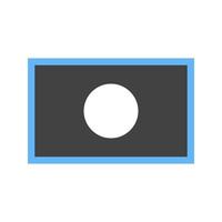 japón glifo icono azul y negro vector