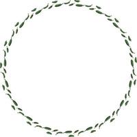 Round frame with horizontal tasty cucumber. Isolated wreath on white background for your design vector