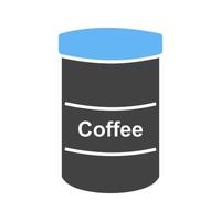 Coffee bottle Glyph Blue and Black Icon vector