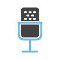 Microphone I Glyph Blue and Black Icon vector