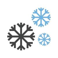 Snowfall Glyph Blue and Black Icon vector