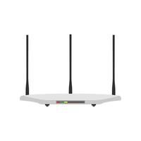 Router front view vector icon connection access isolated white. Firewall gateway security network internet equipment