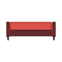 Sofa furniture vector icon front view illustration design. Living room interior seat element. Flat divan house cozy