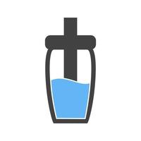 Sugar Bottle Glyph Blue and Black Icon vector