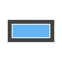 Rectangle Glyph Blue and Black Icon vector