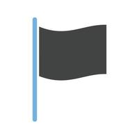 bandera ii glifo icono azul y negro vector