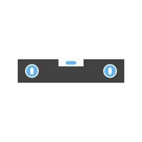 Spirit Level Glyph Blue and Black Icon vector