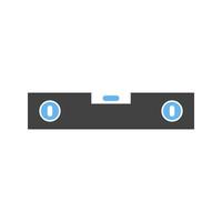 Spirit Level Glyph Blue and Black Icon vector