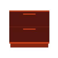 Bedside table cozy symbol bedroon elegant vector icon.  Indoor interior box furniture nightstand. Flat drawer cabinet