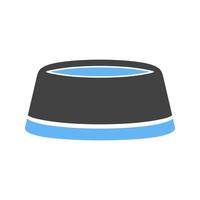 Cap Glyph Blue and Black Icon vector